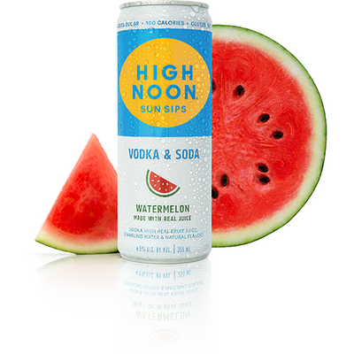 High Noon Sun Sips Watermelon Vodka & Soda Hard Seltzer 4pk - Available at Wooden Cork