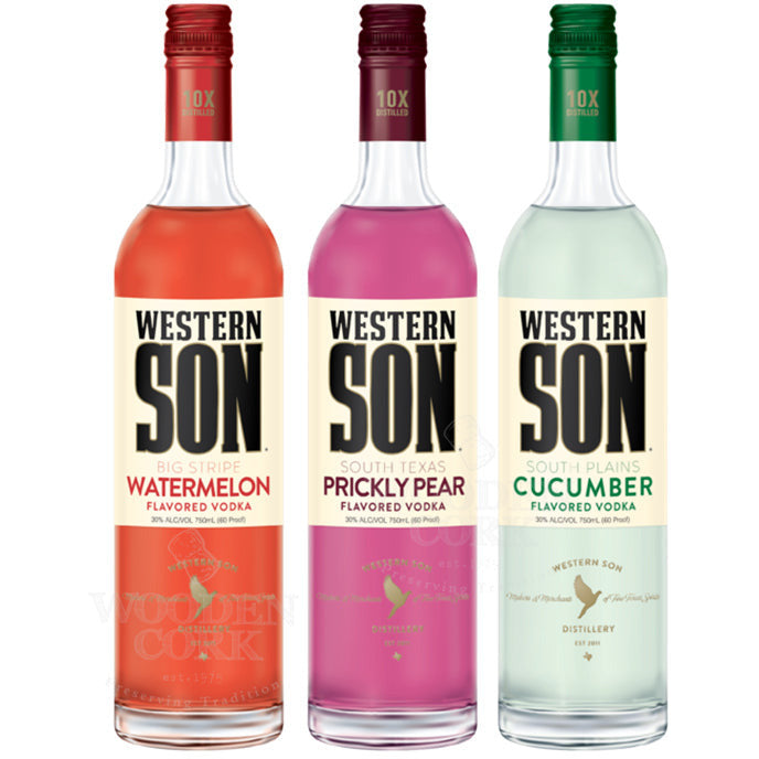 Western Son Watermelon & Prickly Pear & Cucumber Vodka Bundle - Available at Wooden Cork
