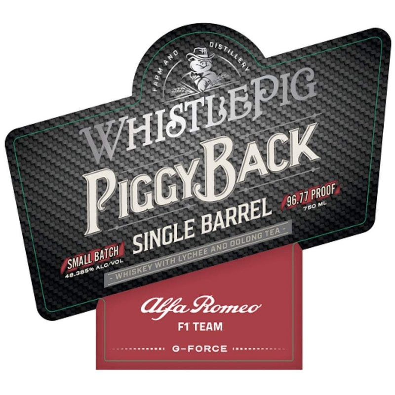 WhistlePig PiggyBack Legend Series Alfa Romeo F1 TEAM Whiskey W/ Lychee and Oolong Tea