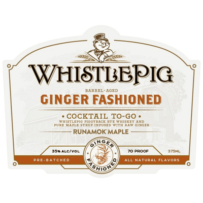 WhistlePig Ginger Fashioned Cocktail To-Go 375ml - Available at Wooden Cork