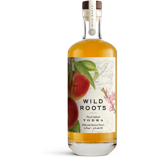 Wild Roots Peach Infused Vodka - Available at Wooden Cork