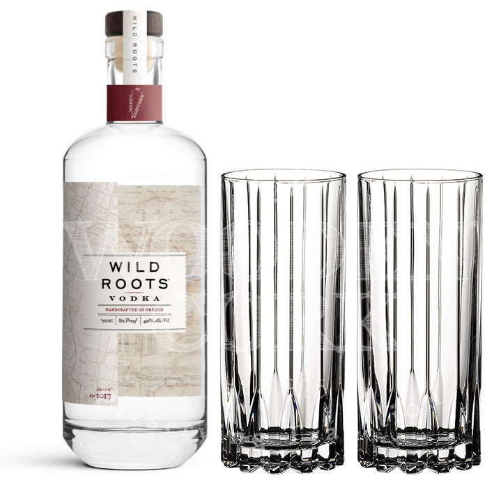 Wild Roots Vodka with Glass Set Bundle - Available at Wooden Cork