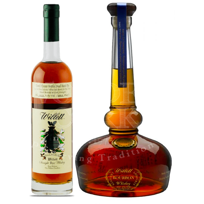 Willett Pot Still Reserve and Family Estate Rye 4 Year Set - Available at Wooden Cork