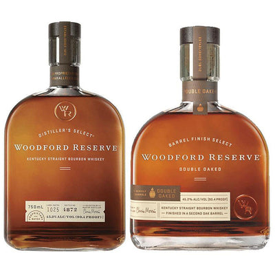 Woodford Reserve Bourbon & Double Oaked Bourbon Bundle - Available at Wooden Cork
