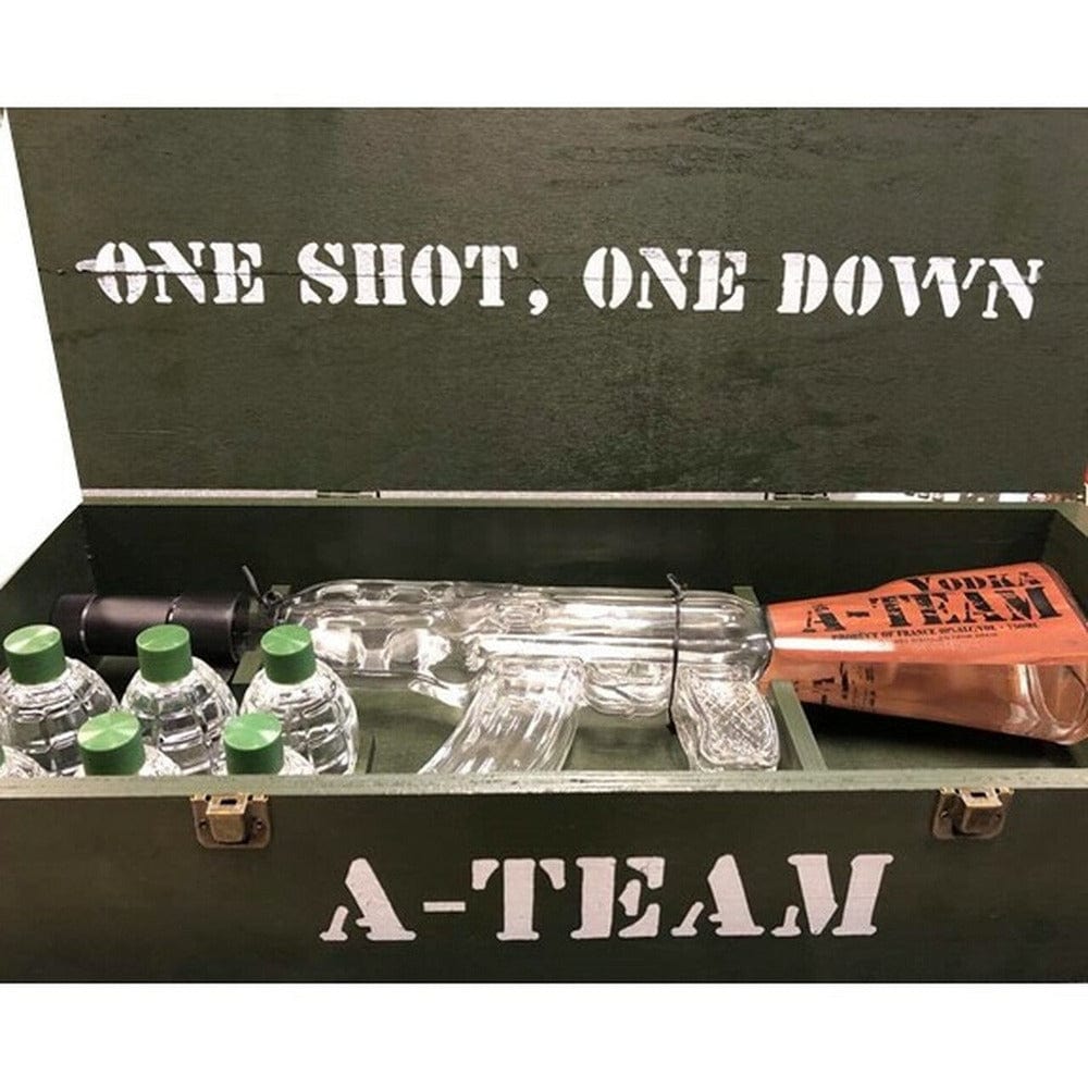 A-Team SWAT Vodka Box with Grenades 750mL – Wooden Cork