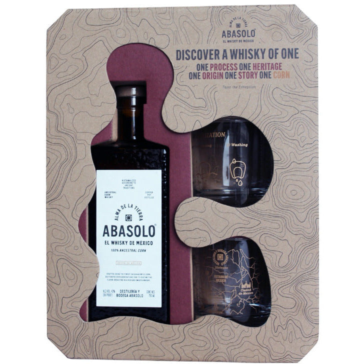 Abasolo Ancestral Corn Whiskey Gift Set - Available at Wooden Cork