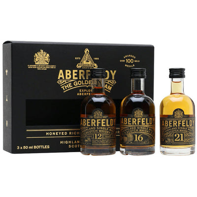 Aberfeldy Highland Single Malt Scotch Whisky Trial Pack 3x 200ml - Available at Wooden Cork