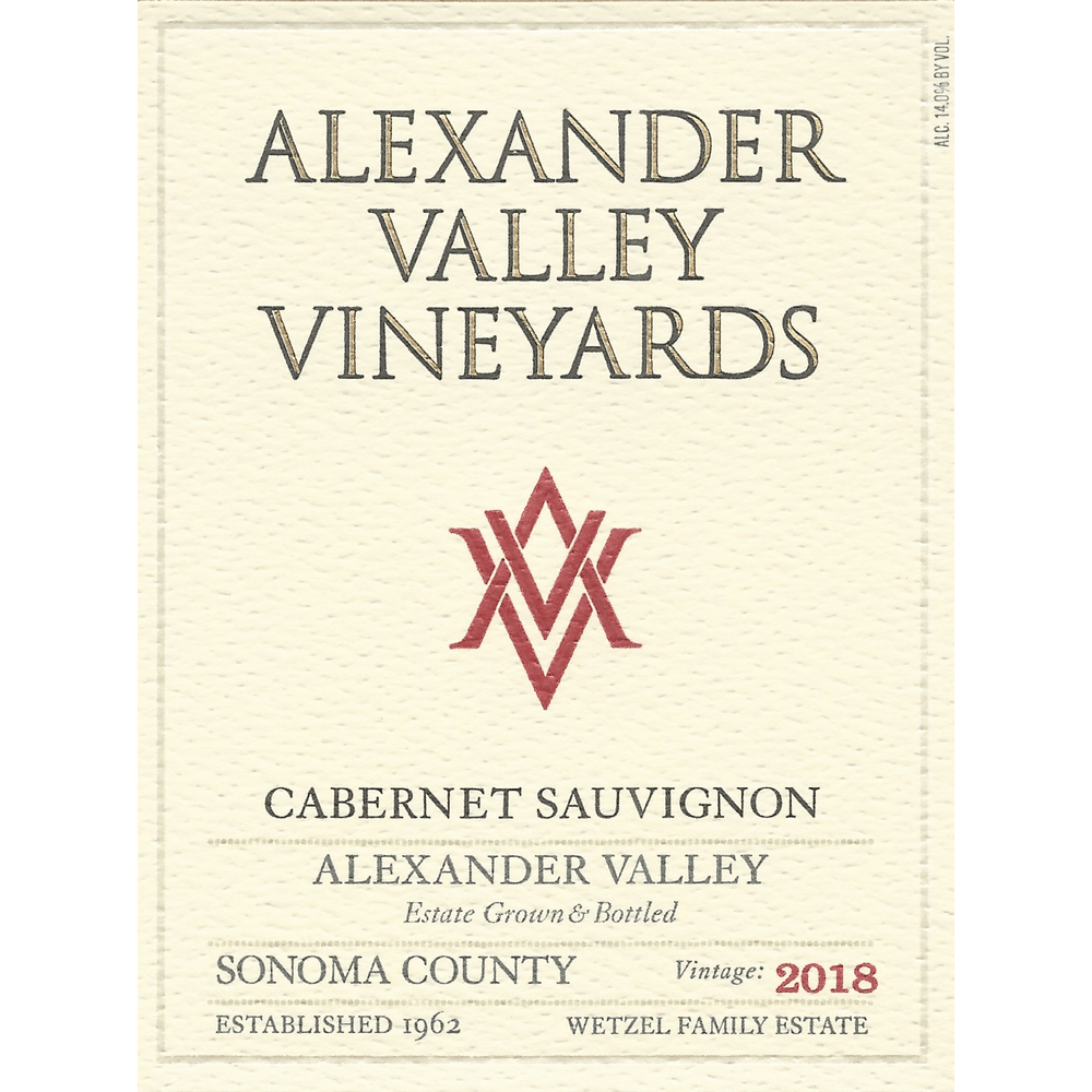 Alexander Valley Vineyards Estate Organic Cabernet Sauvignon 750ml