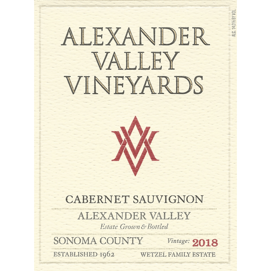 Alexander Valley Vineyards Estate Organic Cabernet Sauvignon 750ml