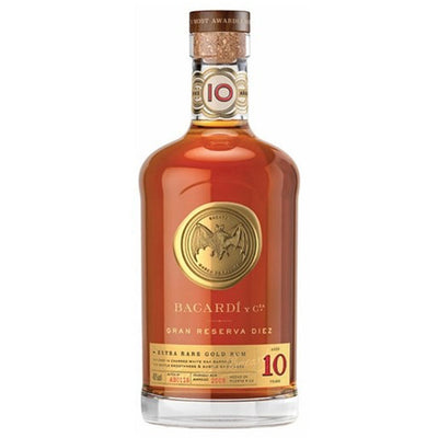 Bacardi Rum Gold Extra Rare Gran Reserva Diez Rum - Available at Wooden Cork