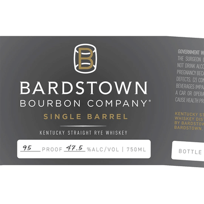 Bardstown Bourbon Co. Single Barrel Kentucky Straight Rye - Available at Wooden Cork