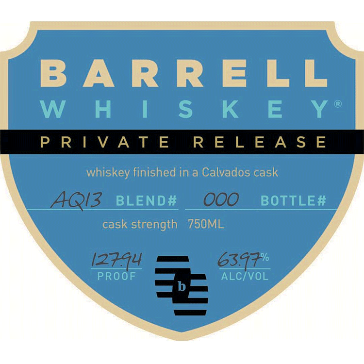 Barrell Whiskey Private Release Whiskey Finished in a Calvados Cask - Available at Wooden Cork