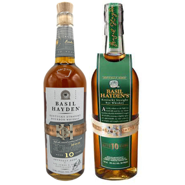 Basil Hayden's 10 Year Bourbon & 10 Year Rye Bundle - Available at Wooden Cork