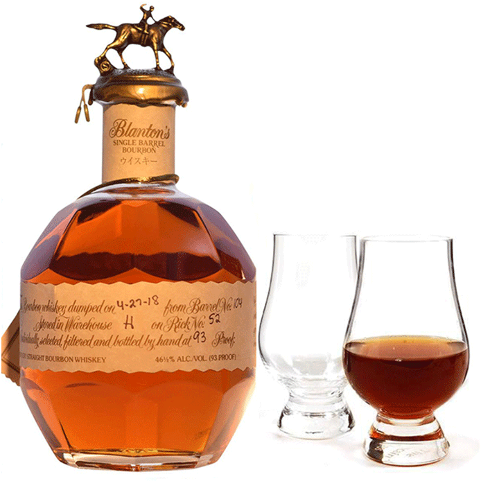 Blanton's Red Label with Glencairn Glass Set - Available at Wooden Cork