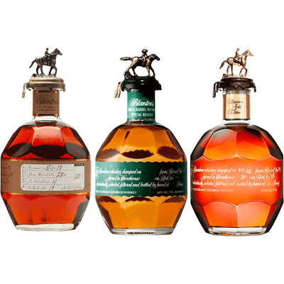 Blanton's Straight from the Barrel Bourbon & Green Label & Gold Foreign Edition Bundle - Available at Wooden Cork