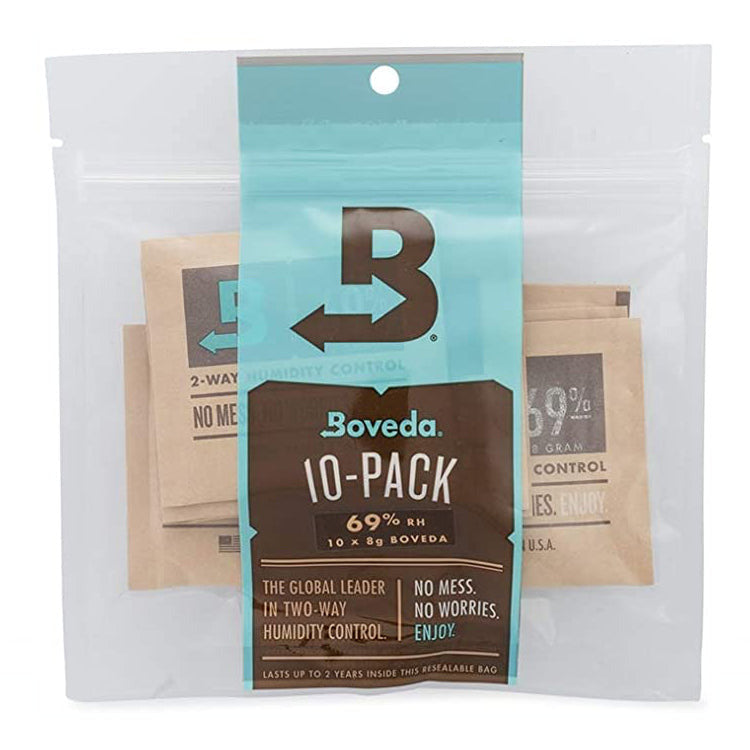 Boveda 10pk Small Pouch 8gram 69% Cigar Pouch - Available at Wooden Cork