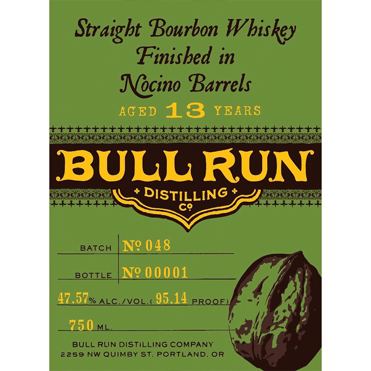 Bull Run 13 Year Straight Bourbon finished in Nocino Barrels - Available at Wooden Cork