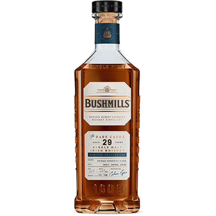 Bushmills The Rare Casks 29 Year Old Pedro Ximenex Cask Finish Irish Whisky Limited Release No. 2 - Available at Wooden Cork