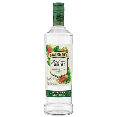Smirnoff Zero Sugar Infusions Vodka, Watermelon & Mint - 750ml - Available at Wooden Cork