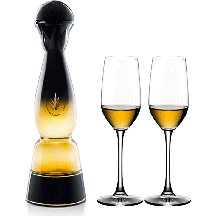 Clase Azul Gold Edition Tequila with RIEDEL Tequila Set Bundle