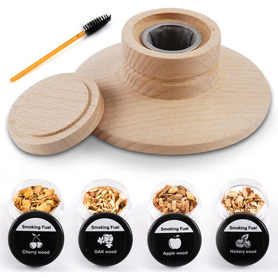 Cocktail Smoker Kit with Cocktail Smoke Top and 4 Different Wood Chips - Available at Wooden Cork