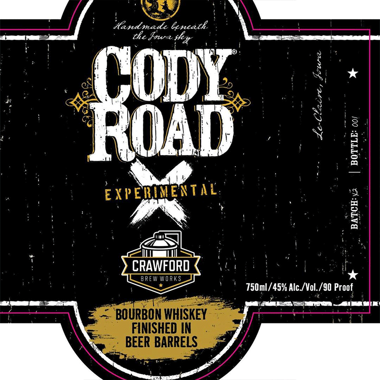 Mississippi River Distilling Cody Road X Bourbon finished in Crawford Brew Works Beer Barrels - Available at Wooden Cork