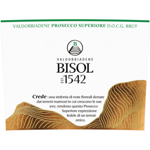 Bisol Prosecco di Valdobbiadene Superiore Brut Crede - Available at Wooden Cork