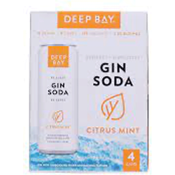 Deep Bay Gin Soda Citrus Mint 4pk - Available at Wooden Cork