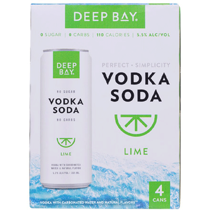 Deep Bay Vodka Soda Lime 4pk - Available at Wooden Cork