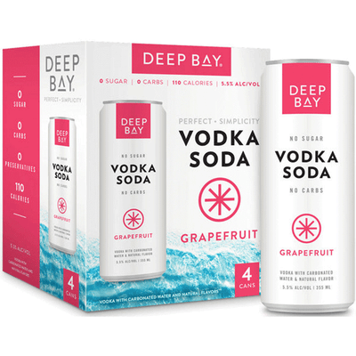 Deep Bay Vodka Soda Grapefruit 4pk - Available at Wooden Cork