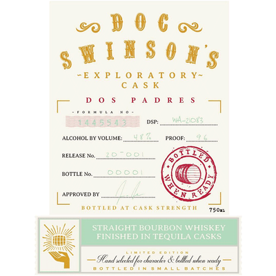 Doc Swinson’s Dos Padres Exploratory Cask Straight Bourbon - Available at Wooden Cork