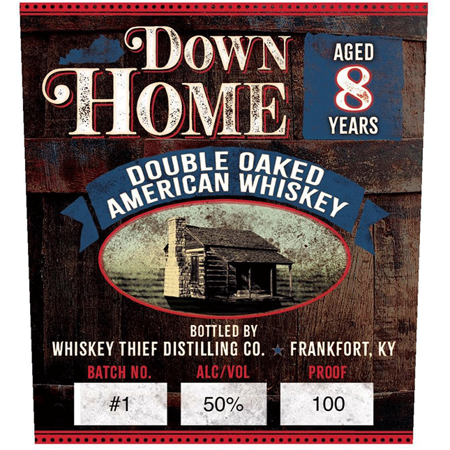 Whiskey Thief Distilling Down Home 8 Year Double Oaked American Whiskey - Available at Wooden Cork