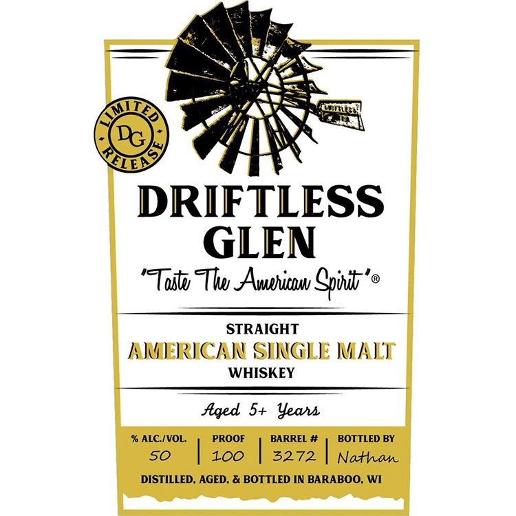 Driftless Glen 5 Year Straight American Single Malt - Available at Wooden Cork