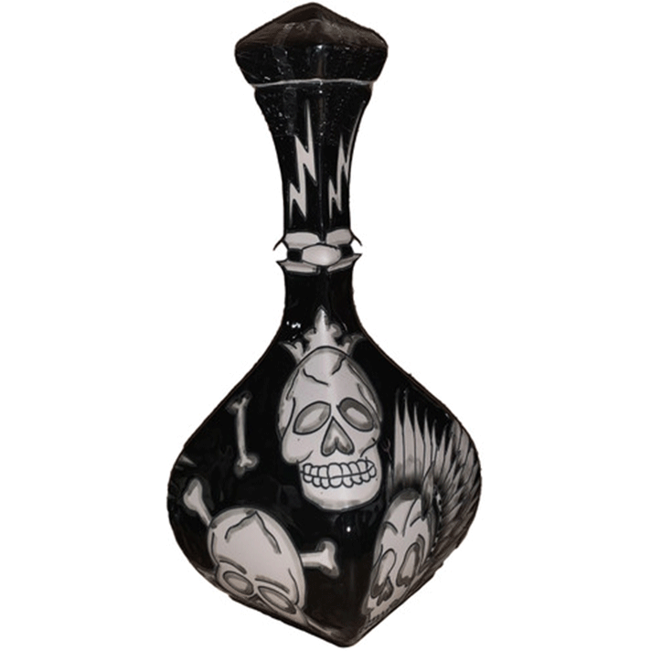 Dulce Amargura Day of the Dead 2022 Reposado Tequila 1L Black Skull Decanter - Available at Wooden Cork
