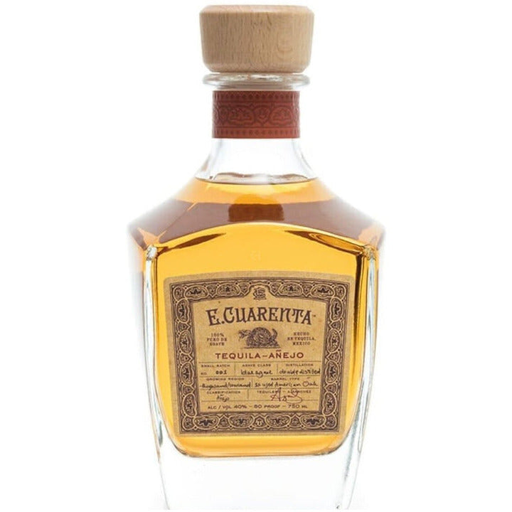 E. Cuarenta Tequila Anejo - Available at Wooden Cork