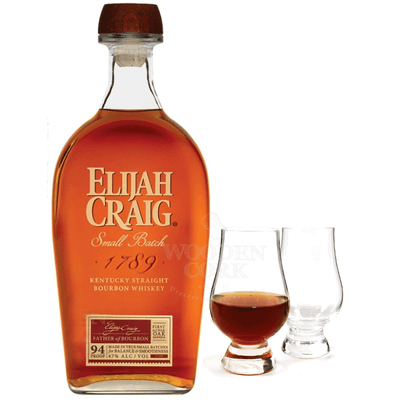 Elijah Craig Small Batch with Glencairn Glass Set - Available at Wooden Cork