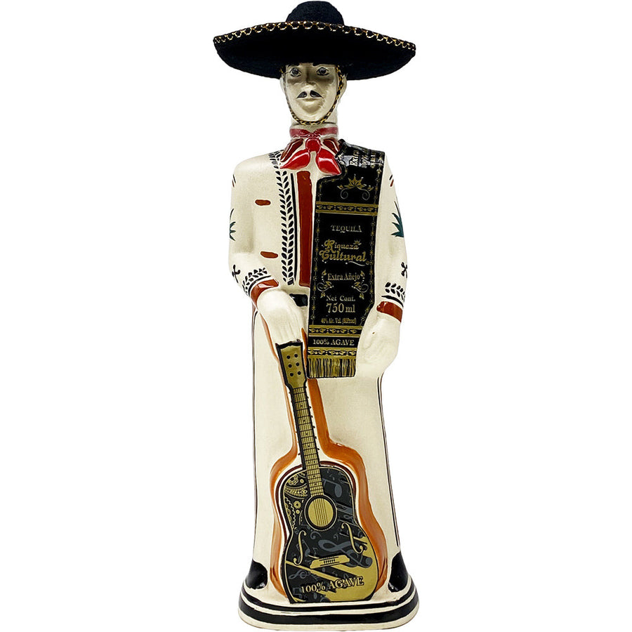 Riqueza Cultural Tequila Extra Añejo Beads Charro Bottle - Available at Wooden Cork