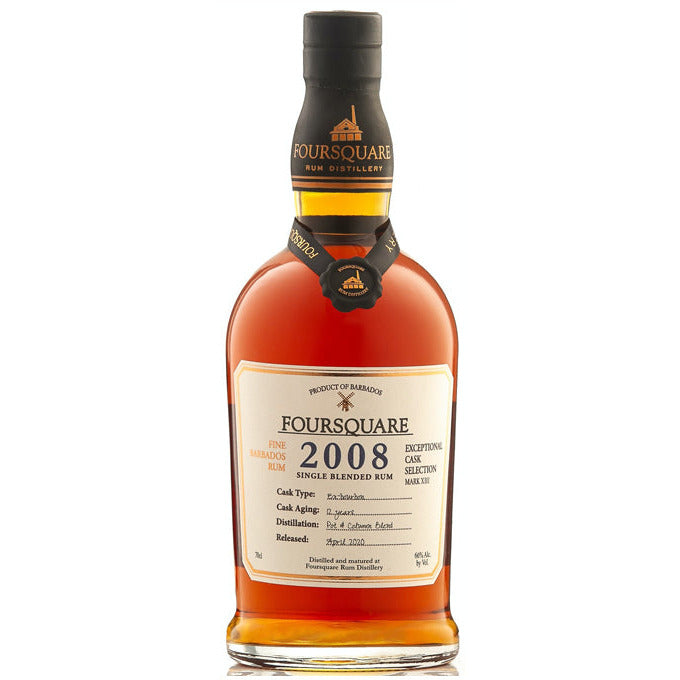 Foursquare Distillery 12 Year Old Exceptional Cask Selection Single Blended Rum - Available at Wooden Cork