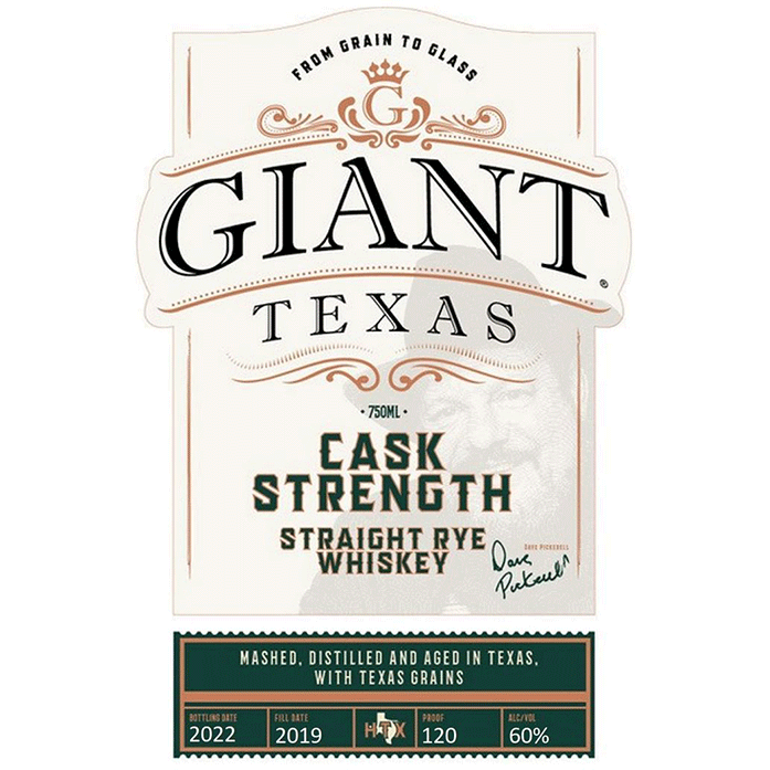 Giant Texas Cask Strength Rye - Available at Wooden Cork
