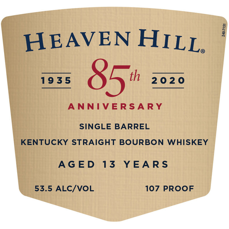 Heaven Hill 85th Anniversary Single Barrel Kentucky Straight Bourbon Whiskey - Available at Wooden Cork