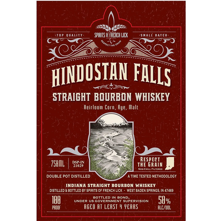Spirits of French Lick Hindostan Falls Bottled in Bond Indiana Straight Bourbon - Available at Wooden Cork