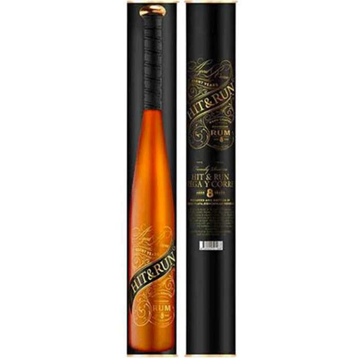 Hit & Run 8 Year Dominican Rum Baseball Bat - Available at Wooden Cork