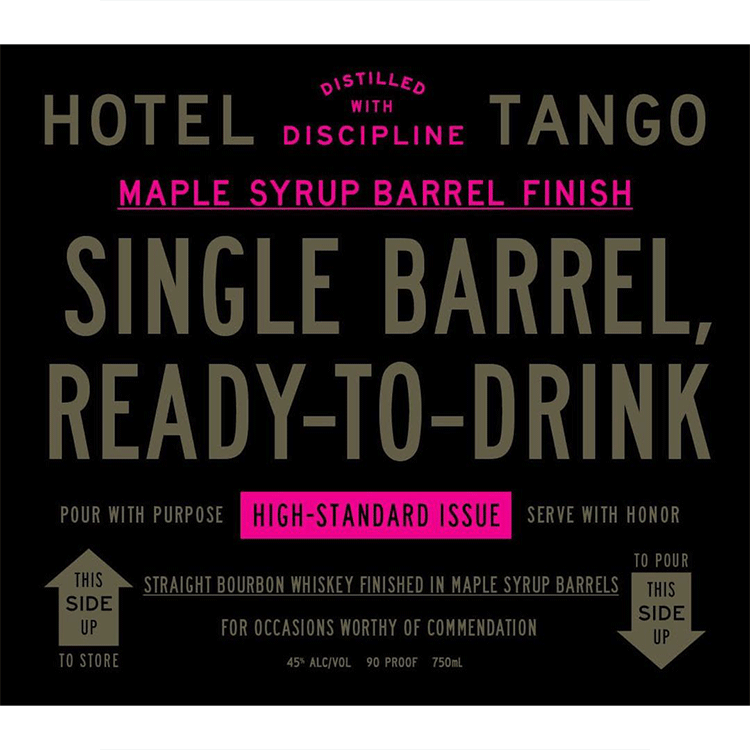 Hotel Tango Single Barrel Maple Syrup Finish Straight Bourbon - Available at Wooden Cork