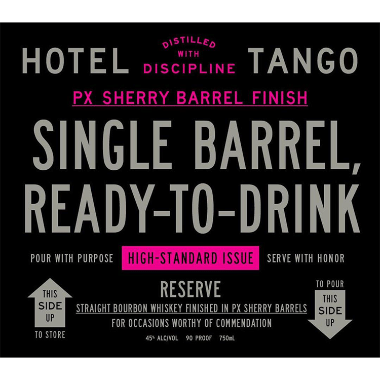 Hotel Tango Single Barrel Reserve Straight Bourbon Finished in PX Sherry Cask - Available at Wooden Cork