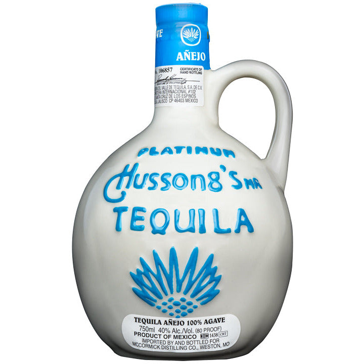 Hussong's Platinum Añejo Tequila 100% de Agave - Available at Wooden Cork