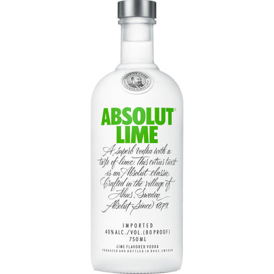 Absolut Lime Flavored Vodka - Available at Wooden Cork