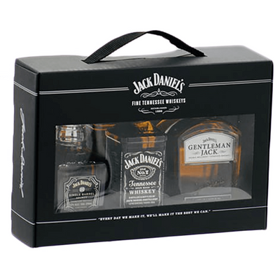 Jack Daniel's 375ml 3 Bottle Set - Jack Daniel's Gentleman Jack, Jack Daniel's Old No. 7, Jack Daniel's Single Barrel Select - Available at Wooden Cork