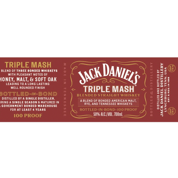 Jack Daniel's Triple Mash Bottled-In-Bond Blended Straight Whiskey - Available at Wooden Cork