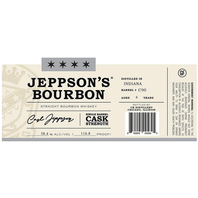 Jeppson’s 6 Year Single Barrel Straight Bourbon - Available at Wooden Cork