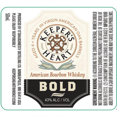 O’Shaughnessy Keeper’s Heart Bold American Bourbon - Available at Wooden Cork